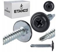 ETANCO GM-B Lot de 250 vis autoperceuses 4,2 x 19 mm RAL 7016 Gris anthracite - Vis perceuses pour acier et toit, vis à métal