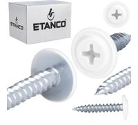 ETANCO GM-S Lot de 250 vis galvanisées universelles pour bois, métal et béton 4,2 x 85 mm (RAL 9010 blanc pur)