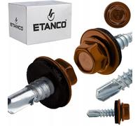 Etanco GT5 Vis autoperceuses métalliques (250, RAL 8004 - Marron cuivré, 5,5 x 25 mm)