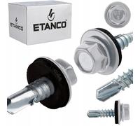 Etanco GT5 Vis autoperceuses métalliques (250, RAL 9006 - Aluminium blanc, 5,5 x 19 mm)