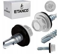 Etanco GT5 Vis autoperceuses métalliques (250, RAL 9010 - Blanc pur, 5,5 x 25 mm)