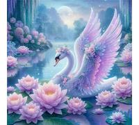 Étang aux Lotus cygnes Puzzle 200 Pièces Adultes, 28x28cm DIY Puzzle Impossible Jeu de Création et Logique, Puzzles Classiques pour Adultes et Enfants de 12 Ans et Plus