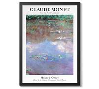 Étang aux nénuphars - Impression de Claude Monet, poster impressionniste, art mural encadré, peintures célèbres, art moderne, décoration d'intérieur, idée cadeau, archivage mat, A4 (encadré) - 29,7 x
