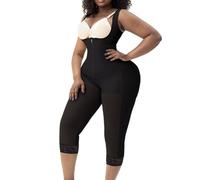Étape 2 Faja Récupération Postopératoire Sans Soutien-gorge Gaine Amincissante pour Abdominoplastie Lipo 360 ou BBL Combinaison de Compression Lifting des Fesses Amincisseur de Cuisses(Schwarz,L)