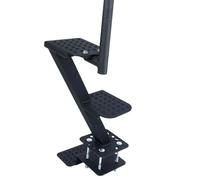 Étape de remorque de bateau 2 étapes antidérapantes, marchepied de langue de remorque avec poignée en acier au carbone, Installation facile, marche universelle