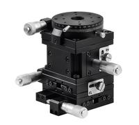 Étape linéaire manuelle à 4 axes, étage coulissant optique en alliage d'aluminium de haute précision, capacité de charge 29,4 N pour machines de production