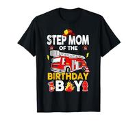 Étape Mom of The Birthday Boy Fire Truck Firefighter Party T-Shirt