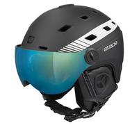 Etape Ski Helmet with Visor Casque Unisex-Adult, Noir/Blanc Mat, 55-58