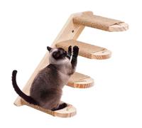 Étapes du mur du chat - Étapes d'escalade pour chats en bois naturel, échelles pour chats qui économisent de l'espace | pour l'escalade pour jouer au tube d'expansion au repos, aux vis et aux d