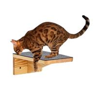 Étapes flottantes murales pour chats: plate-forme d'étagère intérieure, meubles d'escalade montés sur bois, aire de jeux pour animaux de compagnie à plusieurs niveaux | Installation facile, étagère