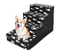 Étapes pour Chiens - Marches pour lit pour Chien en 4 étapes,Escaliers pour Chiots et Chatons, Installation Facile, Lits Hauts, échelle pour Chiens, Petits Animaux et Grands Chats