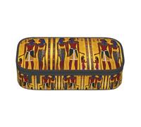 ETASUIOL Ancient Egypt Tribe Series Grande trousse à crayons multifonction en tissu Oxford, Noir , Taille unique, Étui à clé
