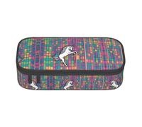 ETASUIOL Trousse à crayons spéciale avec impression licorne - Grande capacité - Peut contenir stylos, crayons et petits accessoires, Noir , Taille unique, Trousse de maquillage
