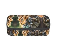 ETASUIOL Trousse spéciale avec imprimé animaux africains, grande capacité, peut contenir stylos, crayons et petits accessoires, Noir , Taille unique, Trousse de maquillage