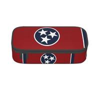ETASUIOL Trousse spéciale avec imprimé drapeau de l'État du Tennessee, grande capacité, peut contenir stylos, crayons et petits accessoires, Noir , Taille unique, Trousse de maquillage