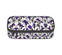 ETASUIOL Trousse spéciale avec motif iris, grande capacité, peut contenir stylos, crayons et petits accessoires, Noir , Taille unique, Trousse de maquillage