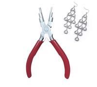 État de bijoux, petits outils à main rouges, outils de fil avec nez de courbure sans dents | Fait de matériaux de haute qualité, ces outils d'artisanat de perles multifonctionnels conçus pour la