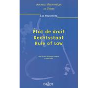 État de droit, Rechtsstaat, Rule of Law - Tome 16 (16)