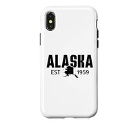 État de l'Alaska Est 1959 Retro Vintage Alaska Coque pour iPhone X/XS
