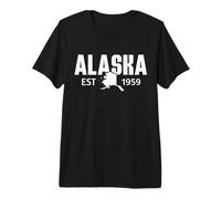 État de l'Alaska Est 1959 Retro Vintage État de l'Alaska T-Shirt Haut de Gamme