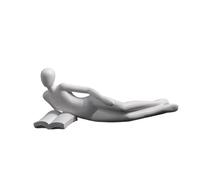 État d'esprit abstrait Statue de femme Lire Femmes Moderne Esthétique Résine Figures Sculpture pour bibliothèque et décorations de bureau