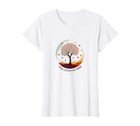 État d'esprit d'automne Arbre Paysage Art T-Shirt, Femme, Blanc, M