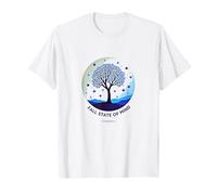 État d'esprit d'automne Arbre Paysage Art T-Shirt, Homme, Blanc, 6XL