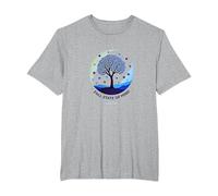 État d'esprit d'automne Arbre Paysage Art T-Shirt, Homme Grandes Tailles, Gris Chiné, 3X Tall