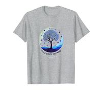 État d'esprit d'automne Arbre Paysage Art T-Shirt, Homme, Gris Chiné, 5XL