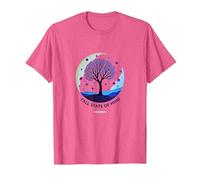 État d'esprit d'automne Arbre Paysage Art T-Shirt, Homme, Rose chiné, M