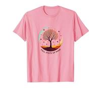 État d'esprit d'automne Arbre Paysage Art T-Shirt, Homme, Rose, M