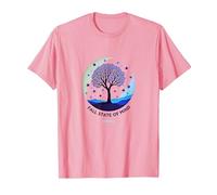 État d'esprit d'automne Arbre Paysage Art T-Shirt, Homme, Rose, XL