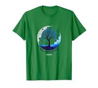 État d'esprit d'automne Arbre Paysage Art T-Shirt, Homme, Vert Kelly, S
