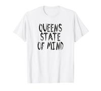 État d'esprit de Queens, New York T-Shirt Graphique avec Valeur, Homme, Blanc, L