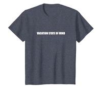 État d'esprit des Vacances T-Shirt, Enfant, Bleu Chiné, 2 Ans