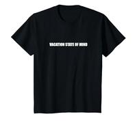 État d'esprit des Vacances T-Shirt, Enfant, Noir, 10 Ans