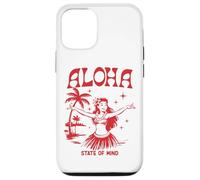 État d'esprit rétro d'Aloha Hula Girl, île hawaïenne Vintage Coque pour iPhone 12/12 Pro
