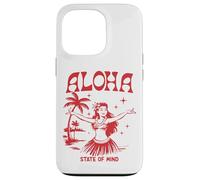 État d'esprit rétro d'Aloha Hula Girl, île hawaïenne Vintage Coque pour iPhone 13 Pro