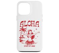 État d'esprit rétro d'Aloha Hula Girl, île hawaïenne Vintage Coque pour iPhone 13 Pro Max