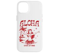 État d'esprit rétro d'Aloha Hula Girl, île hawaïenne Vintage Coque pour iPhone 14 Plus