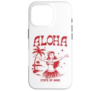 État d'esprit rétro d'Aloha Hula Girl, île hawaïenne Vintage Coque pour iPhone 16 Pro