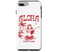 État d'esprit rétro d'Aloha Hula Girl, île hawaïenne Vintage Coque pour iPhone 7 Plus/8 Plus