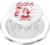État d'esprit rétro d'Aloha Hula Girl, île hawaïenne Vintage PopSockets PopGrip pour MagSafe