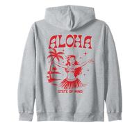 État d'esprit rétro d'Aloha Hula Girl, île hawaïenne Vintage Sweat à Capuche