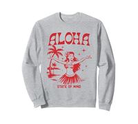 État d'esprit rétro d'Aloha Hula Girl, île hawaïenne Vintage Sweatshirt
