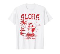 État d'esprit rétro d'Aloha Hula Girl, île hawaïenne vintage T-Shirt