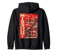 État du Missouri 1821 Arch Riverboat BBQ Jazz Sweat à Capuche