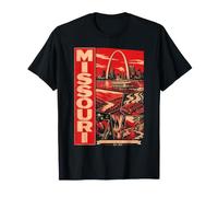 État du Missouri 1821 Arch Riverboat BBQ Jazz T-Shirt