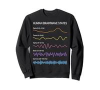 États d'ondes cérébrales humaines Modèles de fréquence Activité mentale Sweatshirt