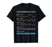 États d'ondes cérébrales humaines Modèles de fréquence Activité mentale T-Shirt Graphique avec Valeur
